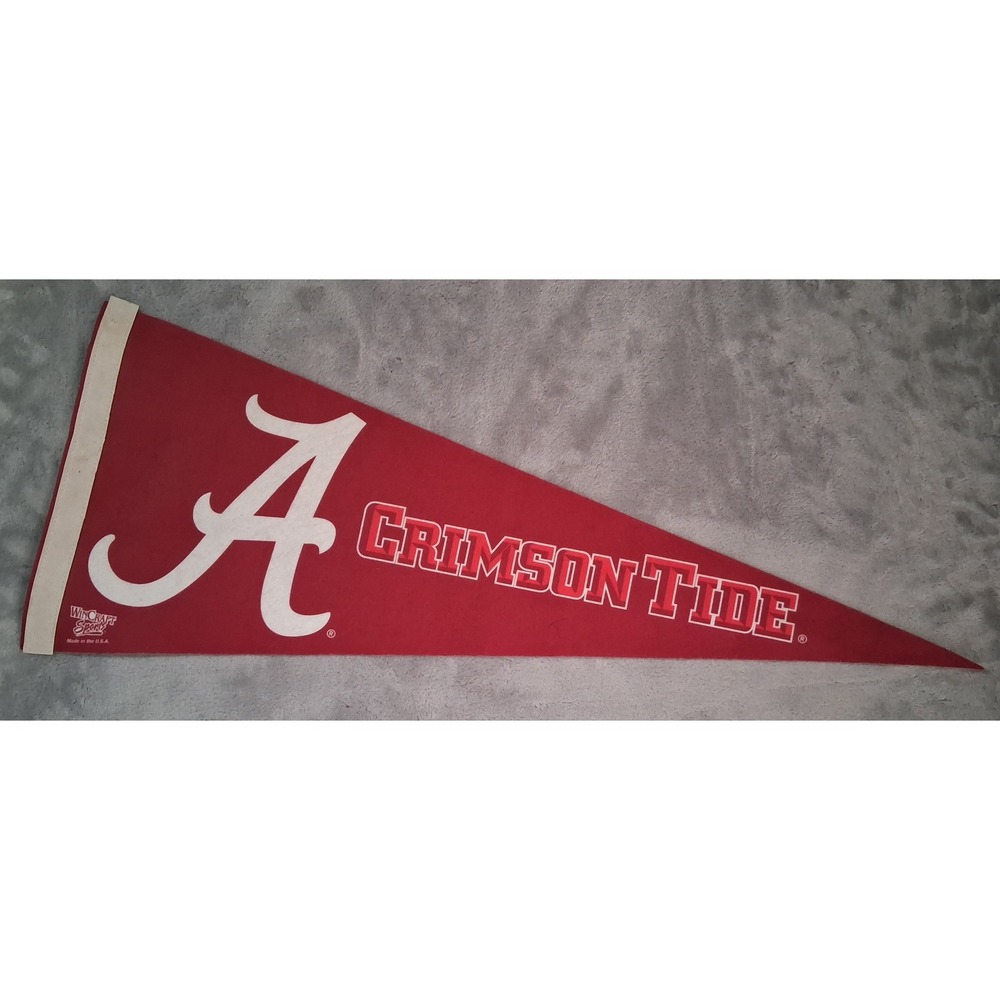 Vintage WinCraft Alabama Crimson Tide Felt Pennant 30 Inch Bama Roll Tide USA